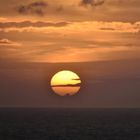 Helgoland: Sonnenuntergang mit Wolken