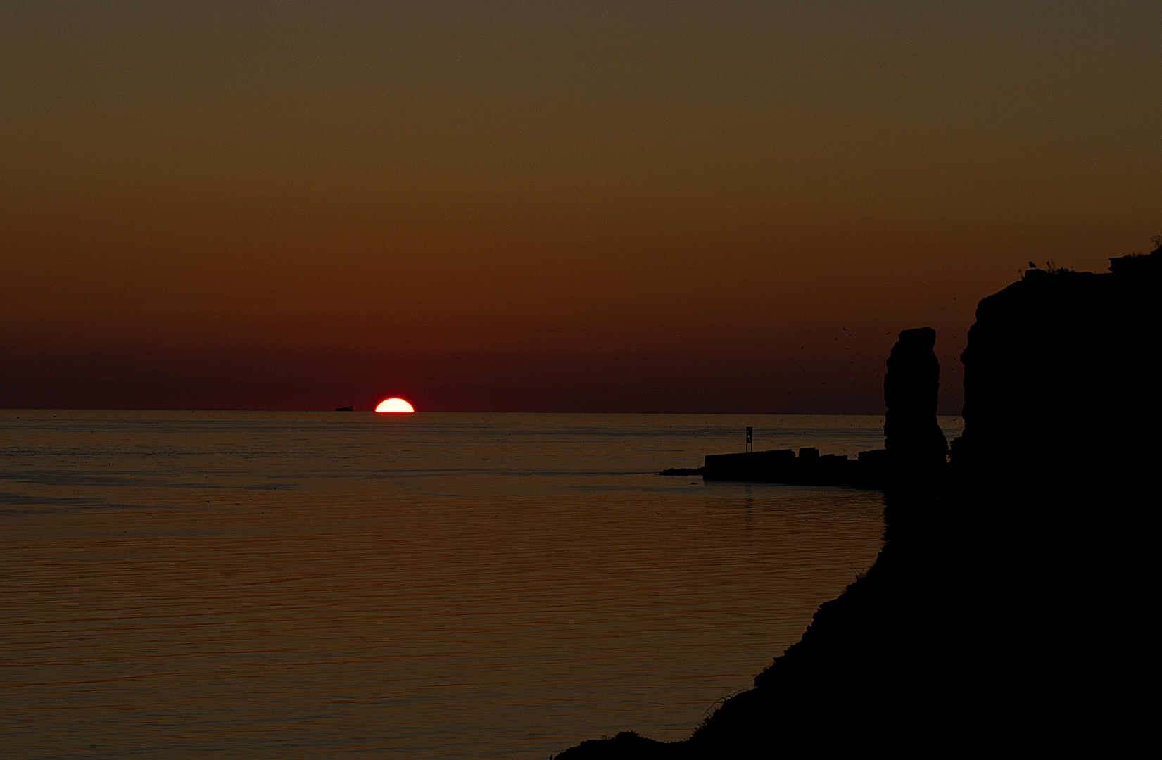 Helgoland - Sonnenuntergang vor Kulisse