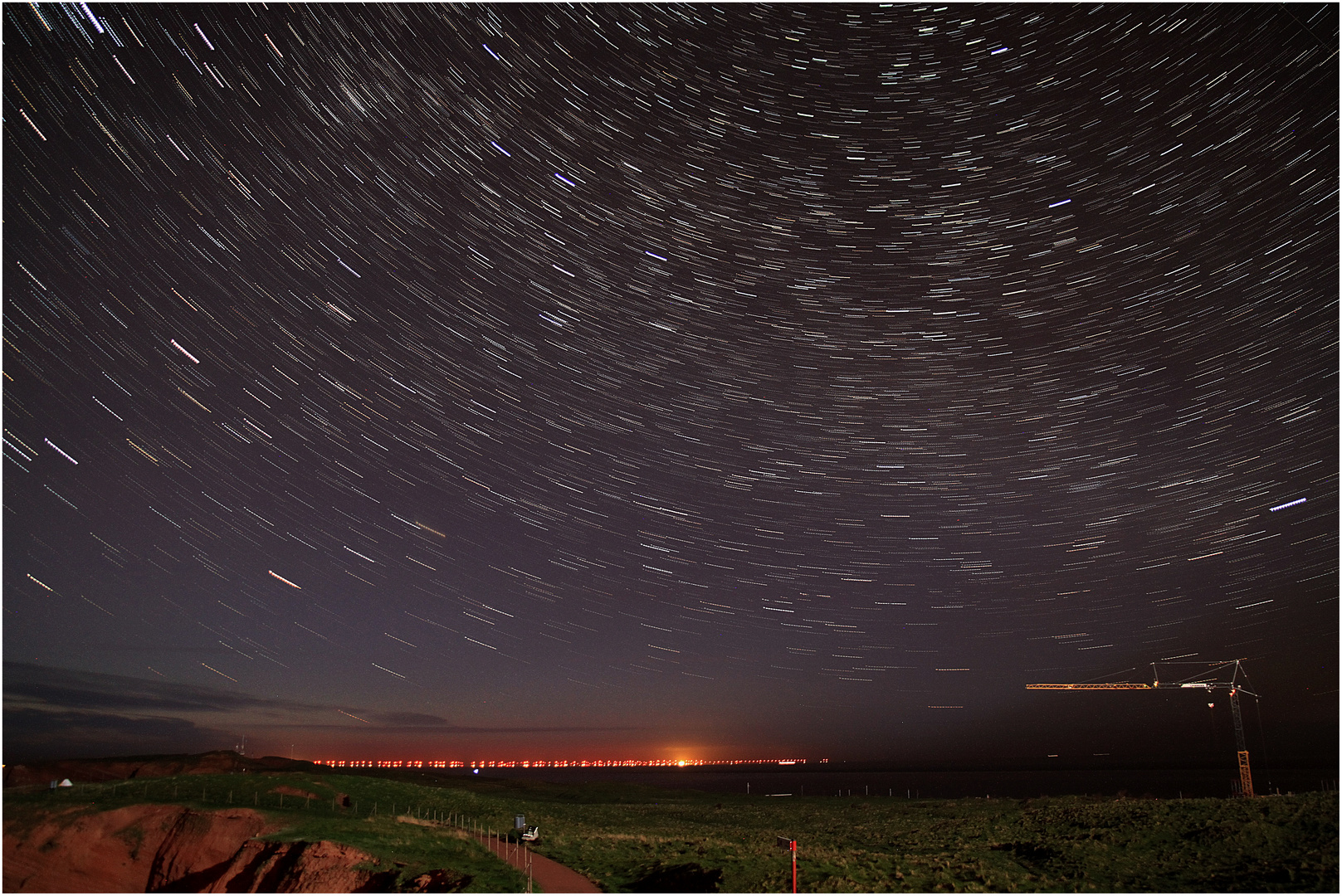 Helgoland - startrails am Nordhimmel