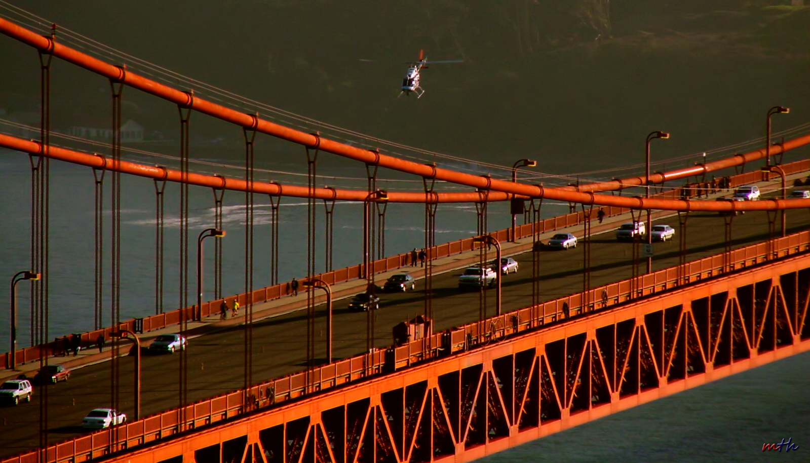 Heli over The Bridge