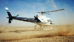 Helicopter bei der Rallye Paris-Dakar 2003