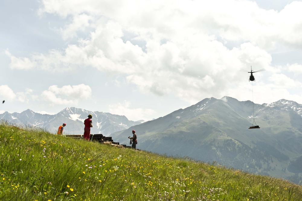 Helicopter  Work Italian Alps