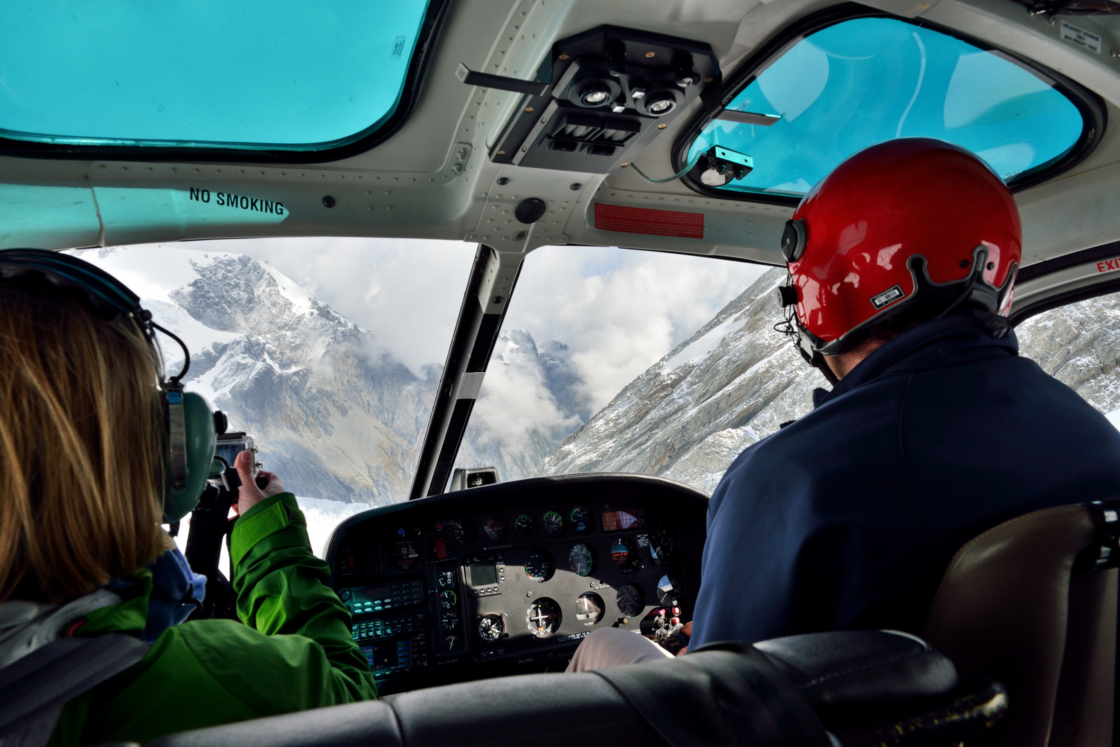 Helicopter zum Gletscher