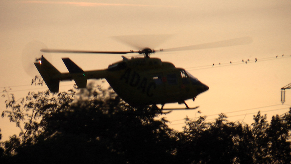 Helikopter am Abend