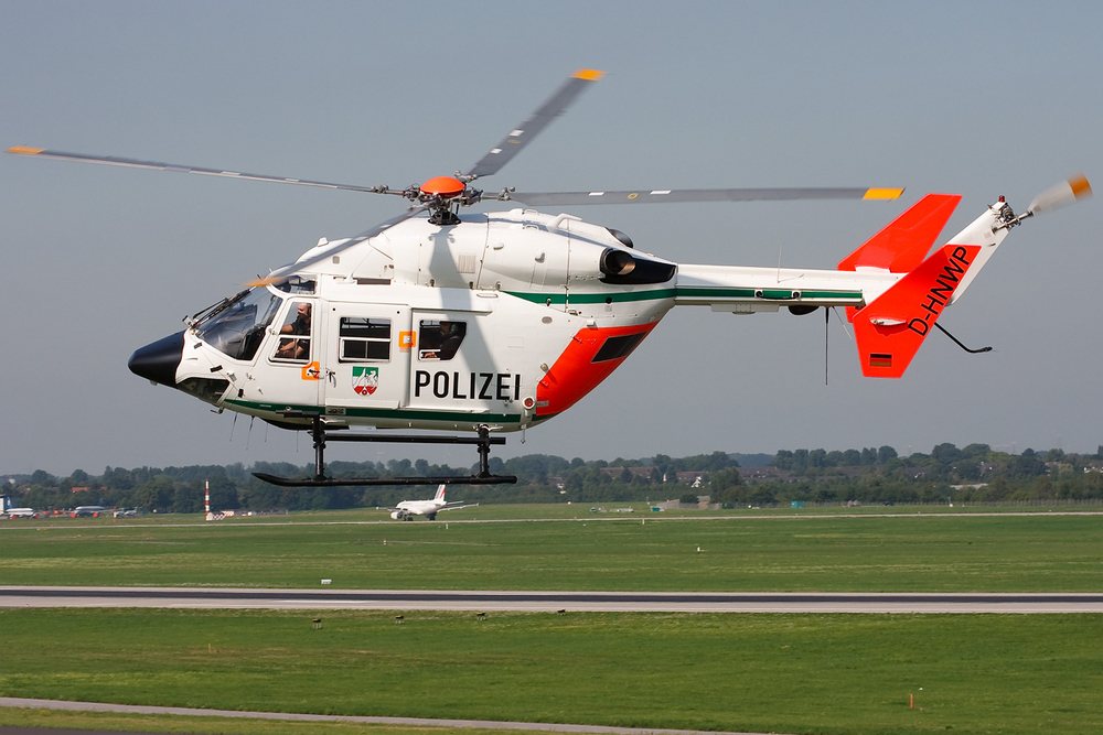 Helikopter der Polizei in Düsseldorf