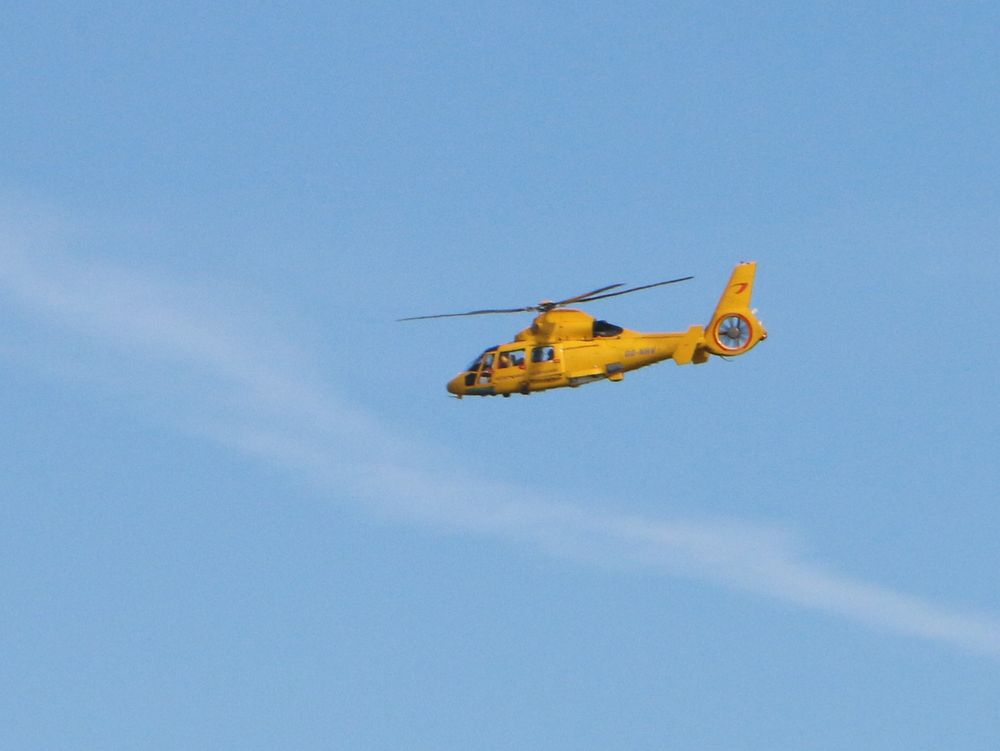 Helikopter ist auf der AIDA gelandet