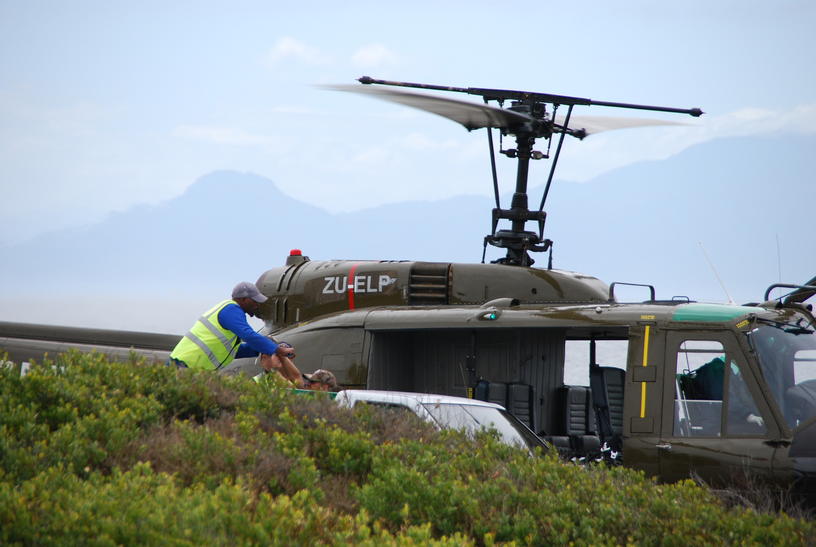 Helikopter wir vorbereitet