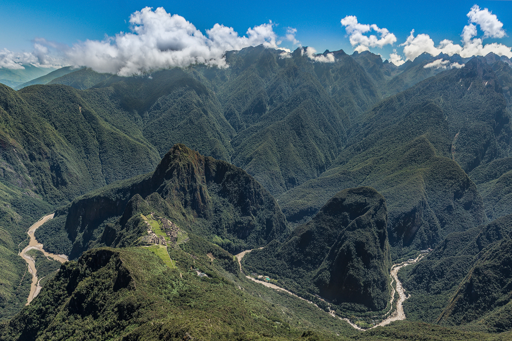 Helikopterflug über Machu Picchu