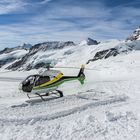Helikopterlandung auf dem Aletschgletscher