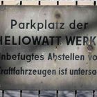 Heliowatt Werke Emailschild