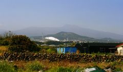 Hellasan (Mount Hella) und das World Cup Studion auf Jeju