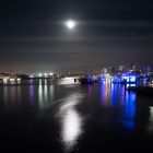 Helle Mondnacht über der Elbe