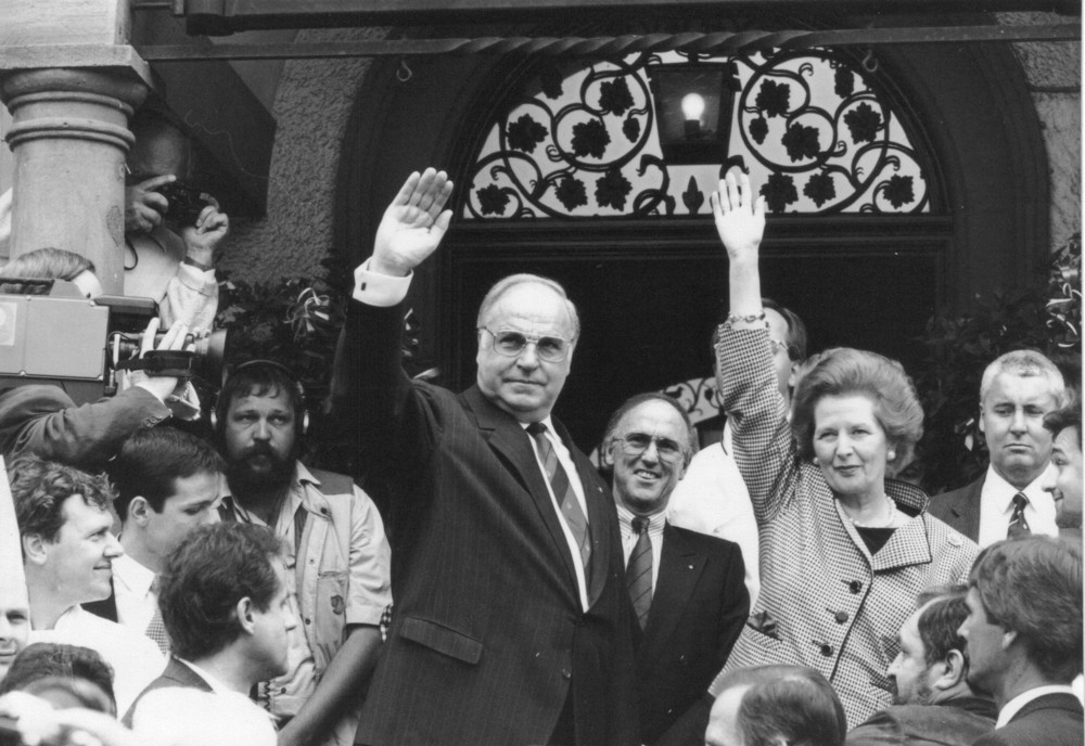 Helmut Kohl und Maggie Thatcher 1989 Deidesheim RLP