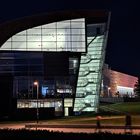 Helsinki, contemporary art museum Kiasma on evening