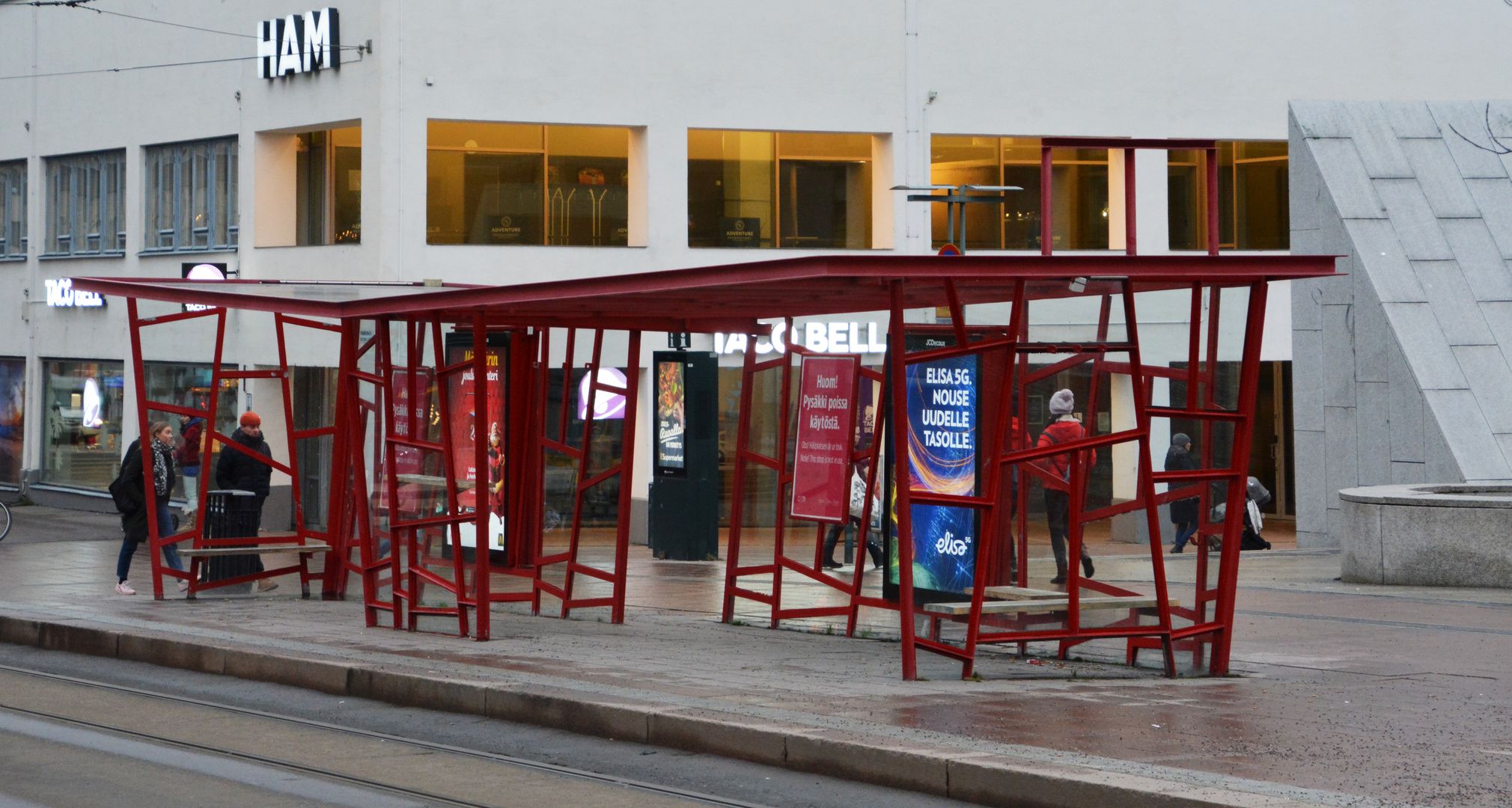 Helsinki, Design bus stop by Stefan Lindfors