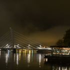 Helsinki, foggy night on Ruoholahti