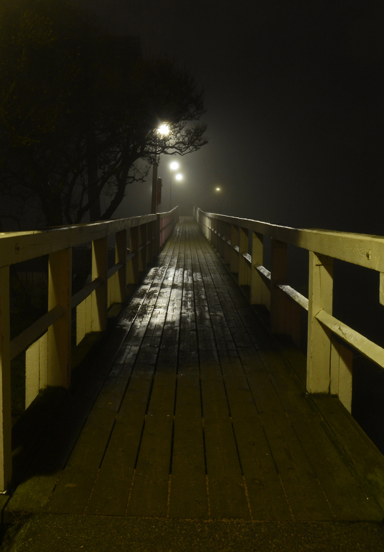 Helsinki, Kaivopuisto, Foggy pier