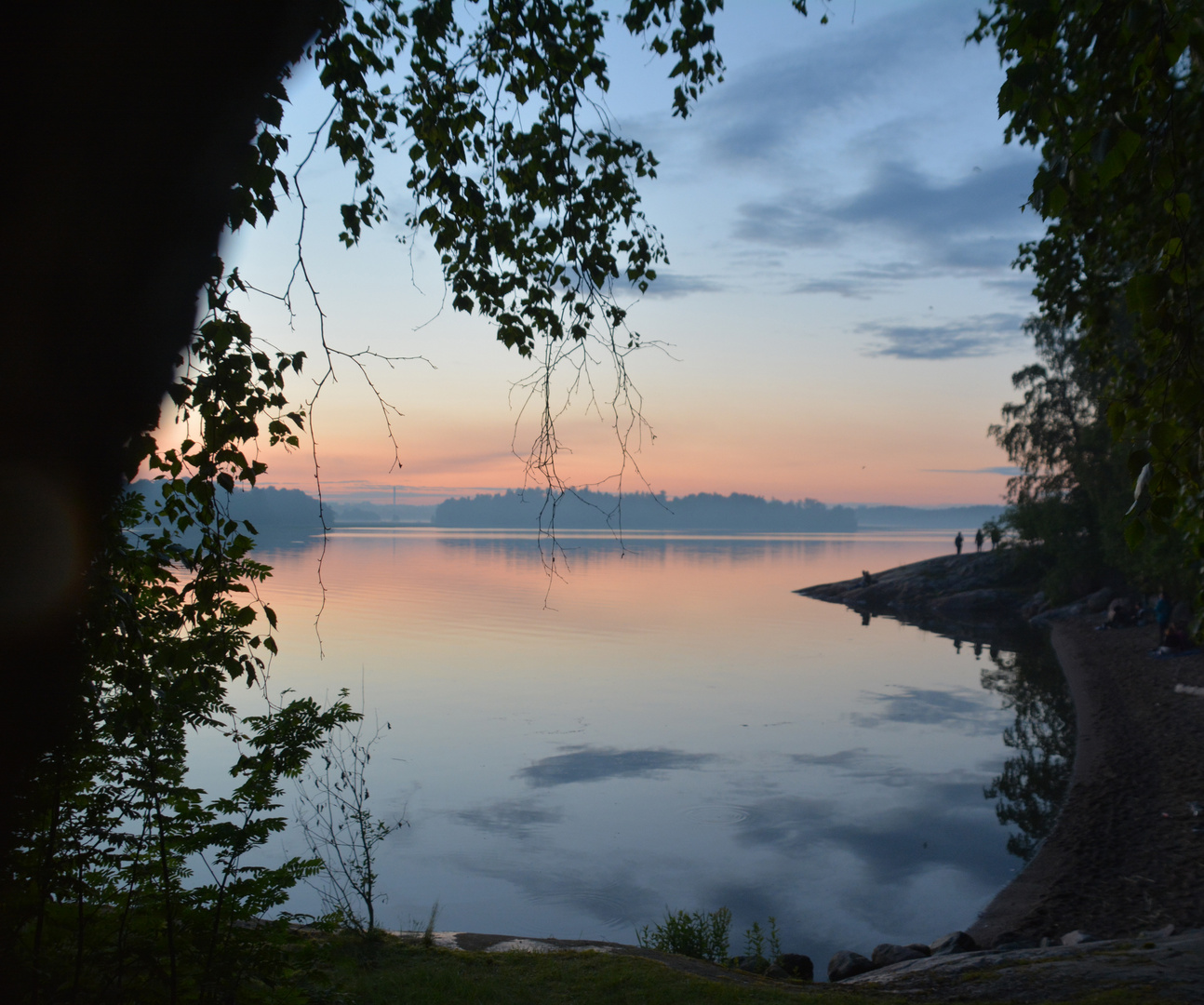 Helsinki Kivinokka, at midnight in midsummer.