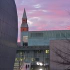 Helsinki, Modern Art Museum, National museum and the Musik House in the evening