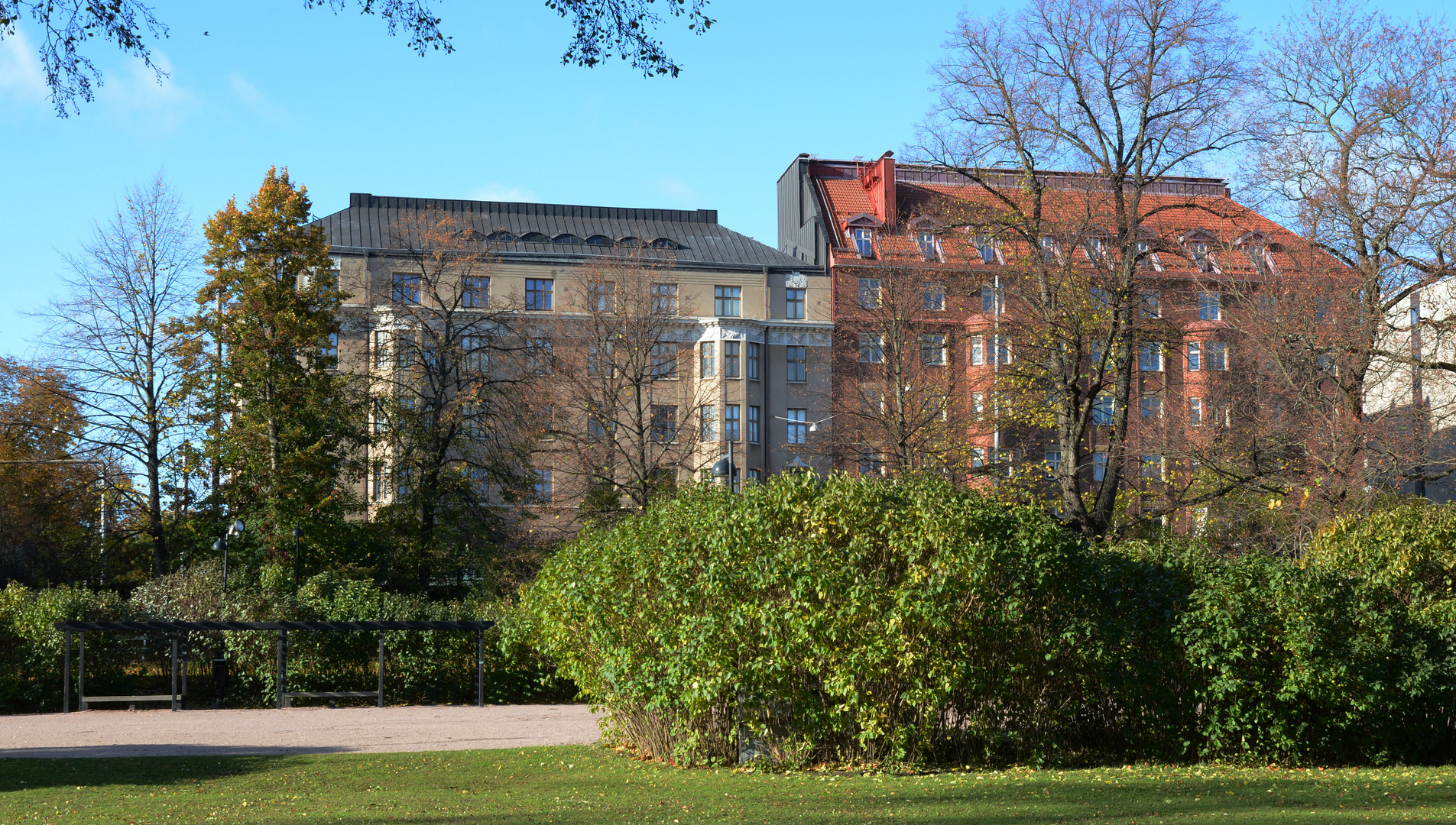 Helsinki, the houses on Mannerheimintie