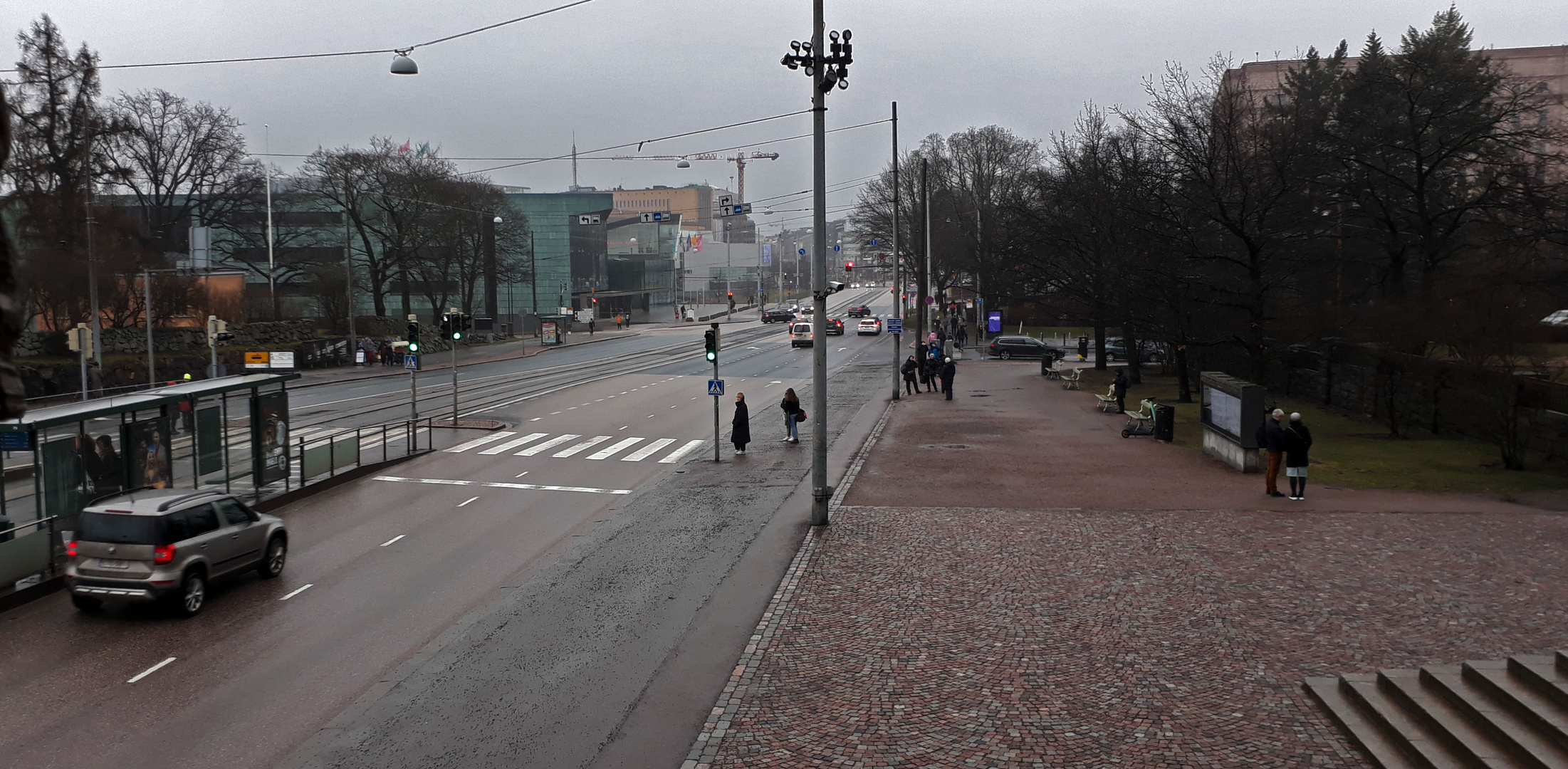 Helsinki, The rainy day on Mannerheimintie 
