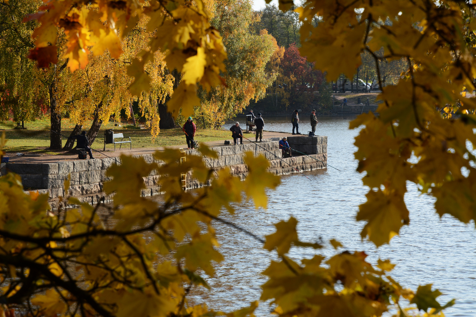 Helsinki, Vantaa river, the fisherman 