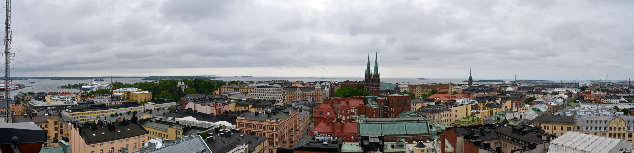 Helsinki, view to south ower the town from the tower of rescue