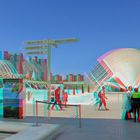 Hemisferic Museo Valencia - Spanien - Anaglyphen 