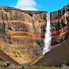 Hengifoss - der gestreifte Wasserfall bei Egilsstaðir im Osten Islands