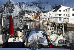 Henningsvaer auf dem Lofot im Norden Norwegens