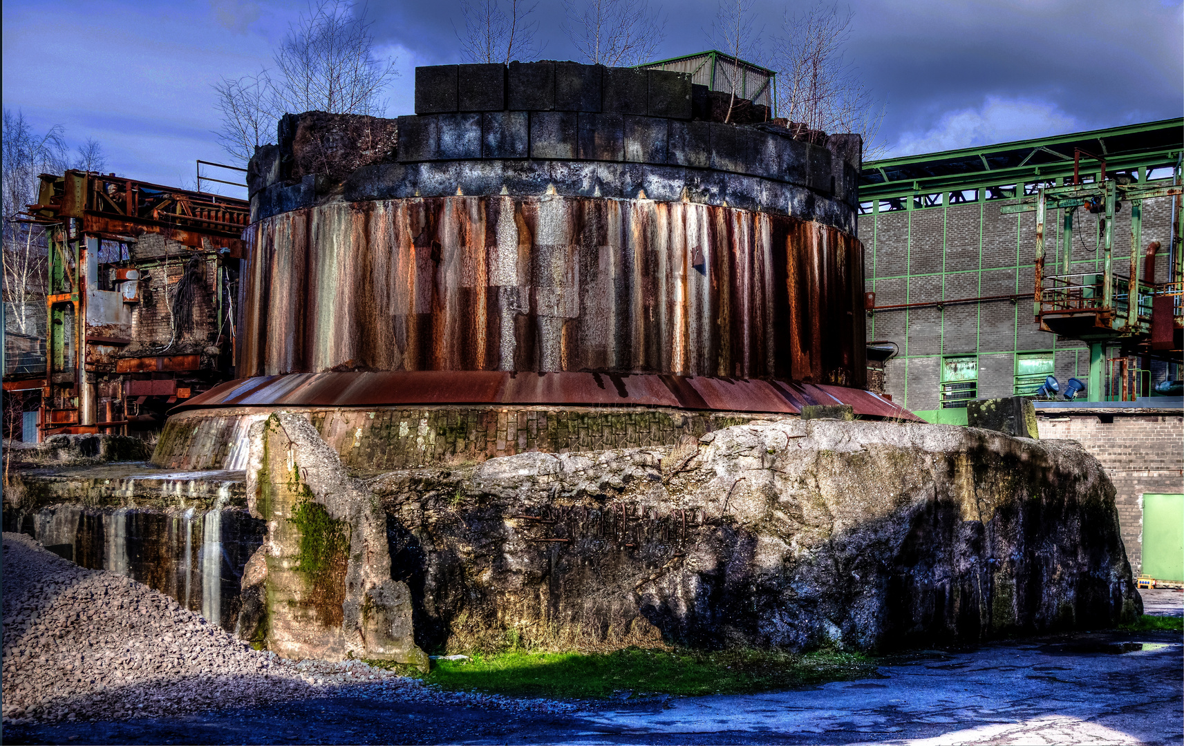 Henrichshütte,Fundament des Hochofen 2