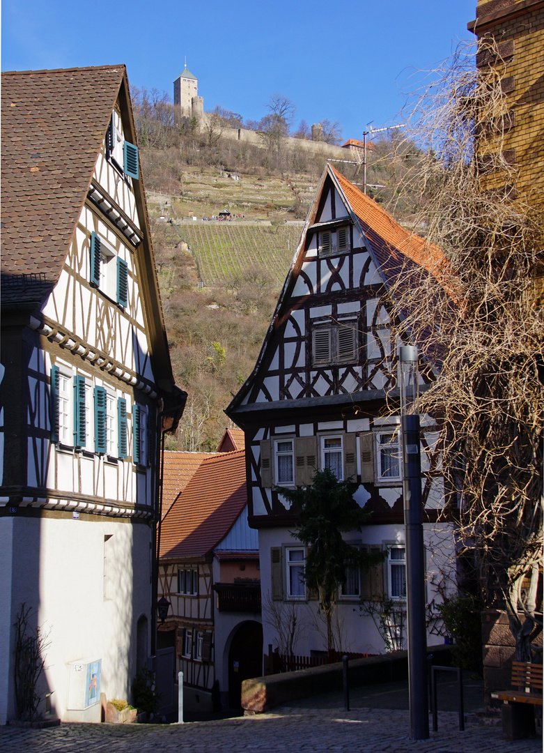 Heppenheimer Altstadt mit Starkenburg