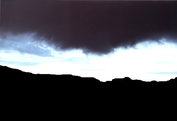 Heranziehendes Gewitter im Sommer