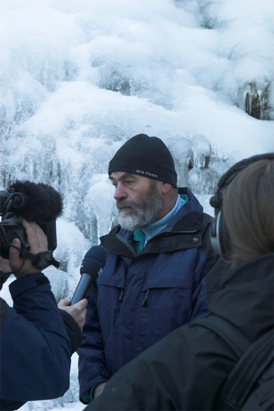 Herbert beim Interview