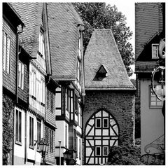 Herborn, Blick vom Marktplatz Richtung Bahnhof