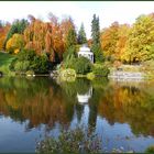 Herbst am Fontänenteich im Bergpark Wilhelmshöhe