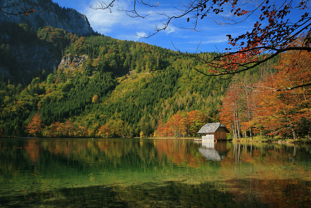 Herbst am hinteren Langbathsee