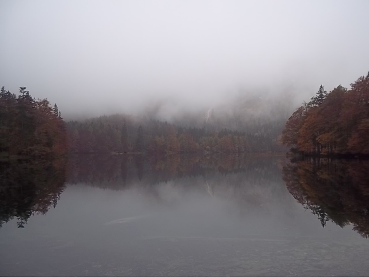 herbst am langbathsee /oberösterreich