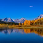 Herbst am Oxbow Bend, Teton Range, Wyoming, USA