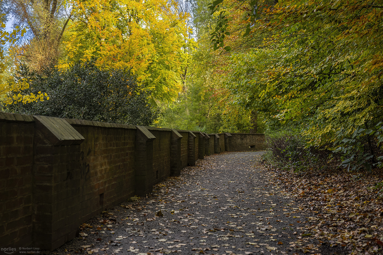 Herbst an der alten Mauer