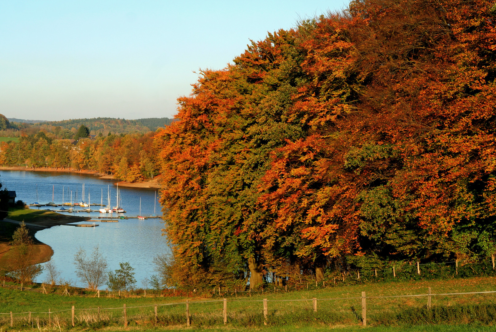 Herbst an der Bever-Talsperre