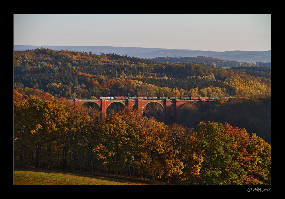 Herbst an der Elstertalbrücke