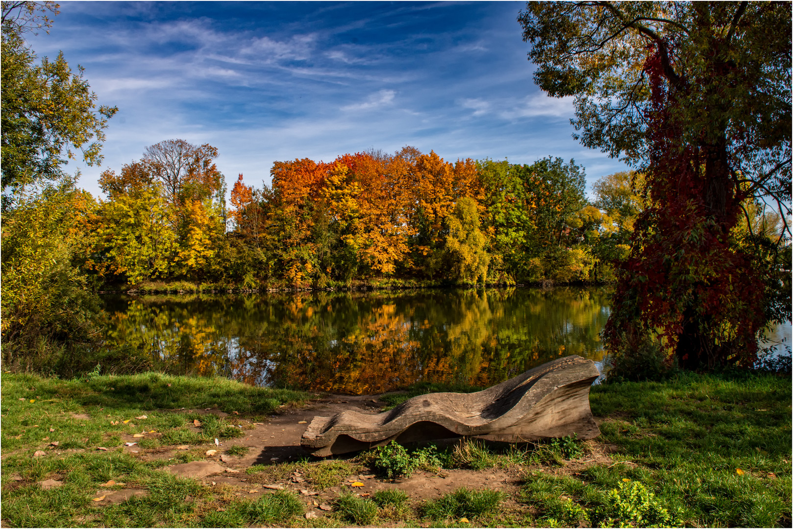 Herbst an der Fulda bei Kassel