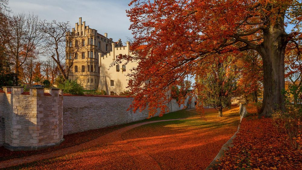 Herbst an der Königliche Villa in Regensburg