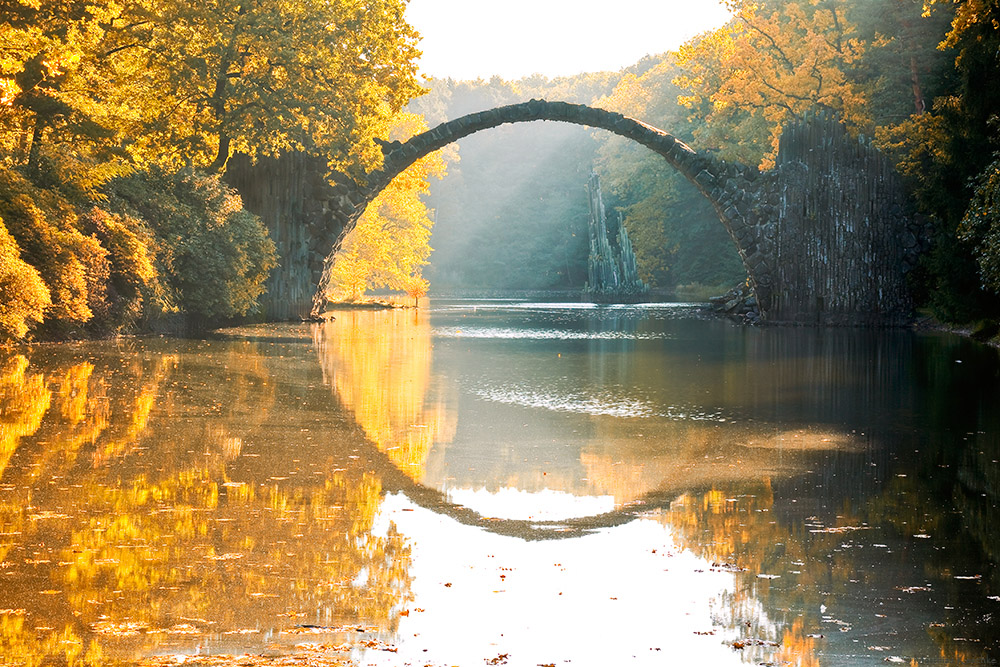 Herbst an der Rakotzbrücke