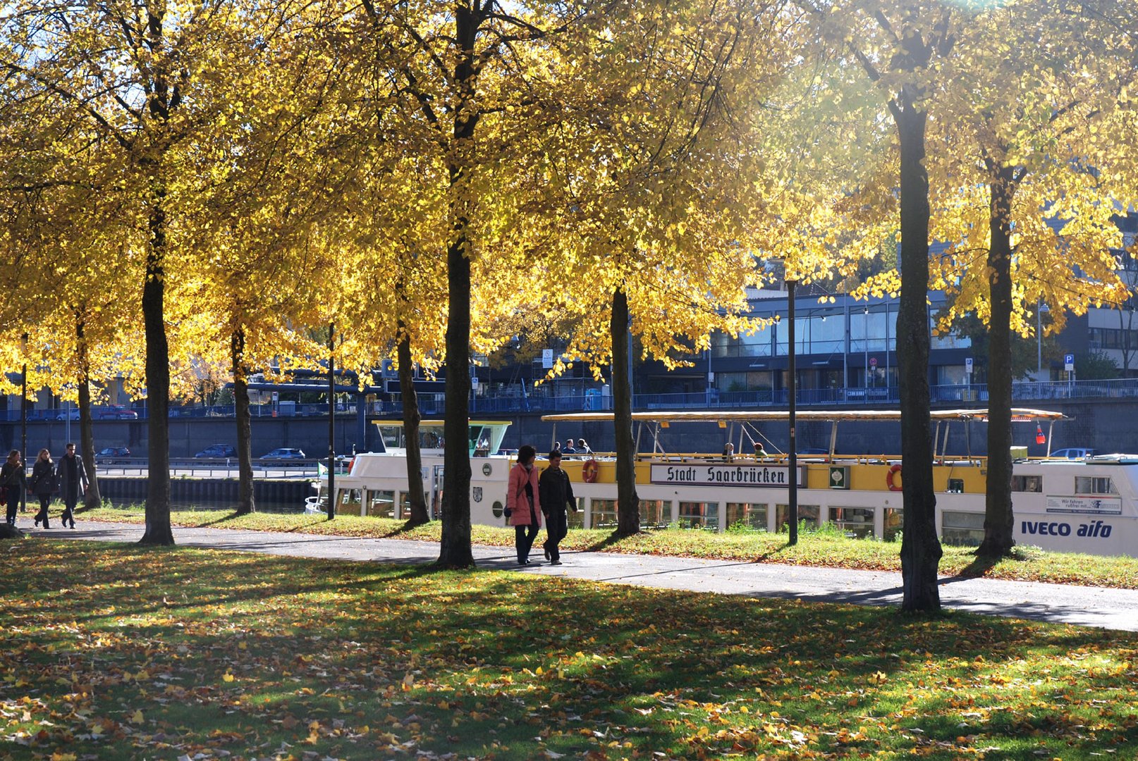 Herbst an der Saar in Saarbrücken