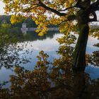 herbst an der staumauer am möhnesee