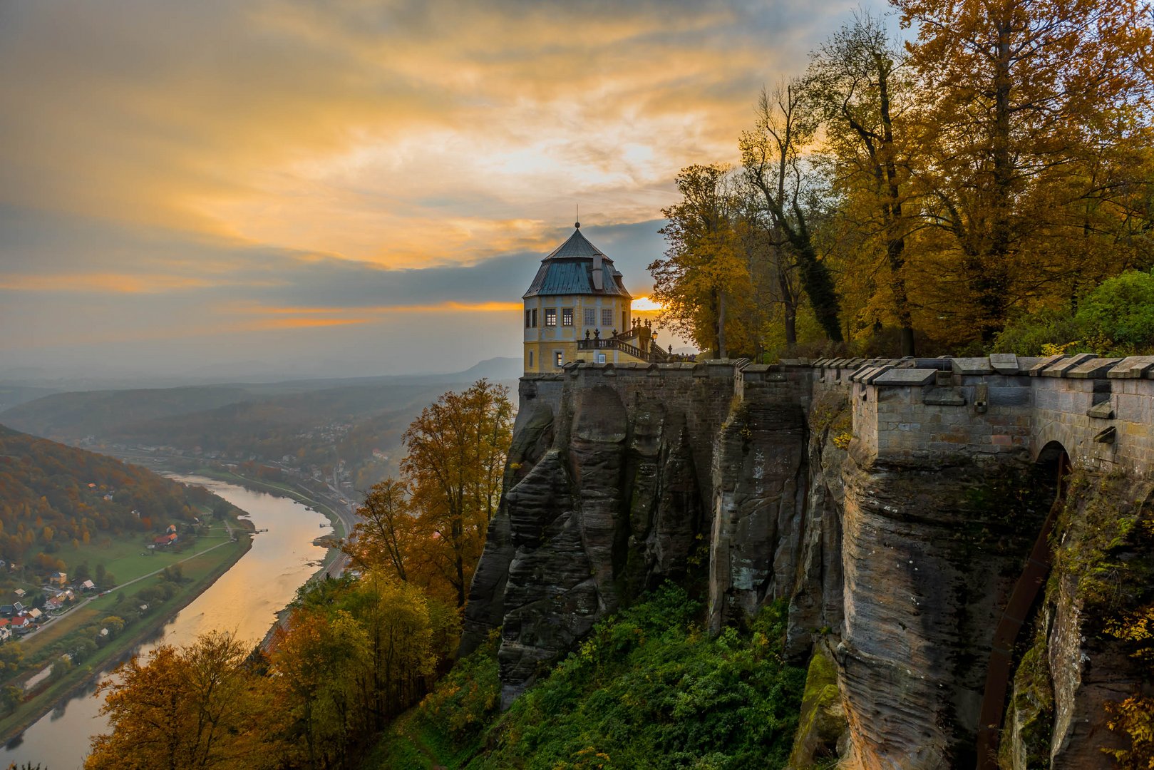 Herbst auf der Festung Königstein