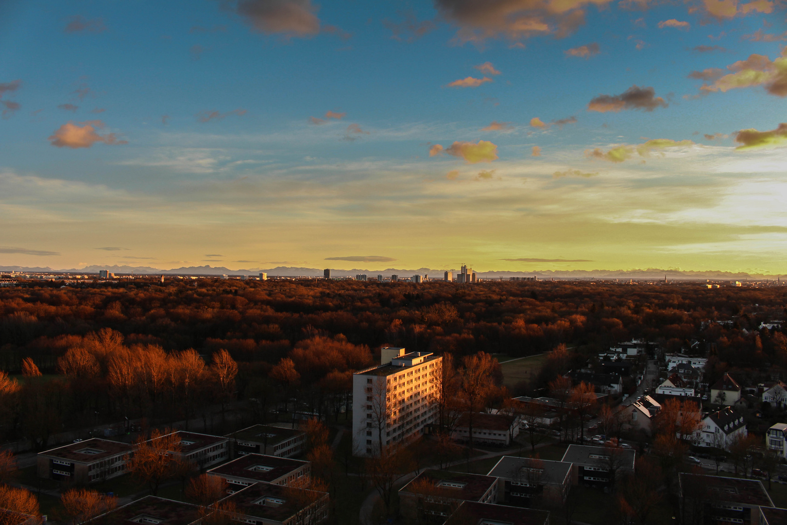 Herbst - Blick über den englischen Garten (München)