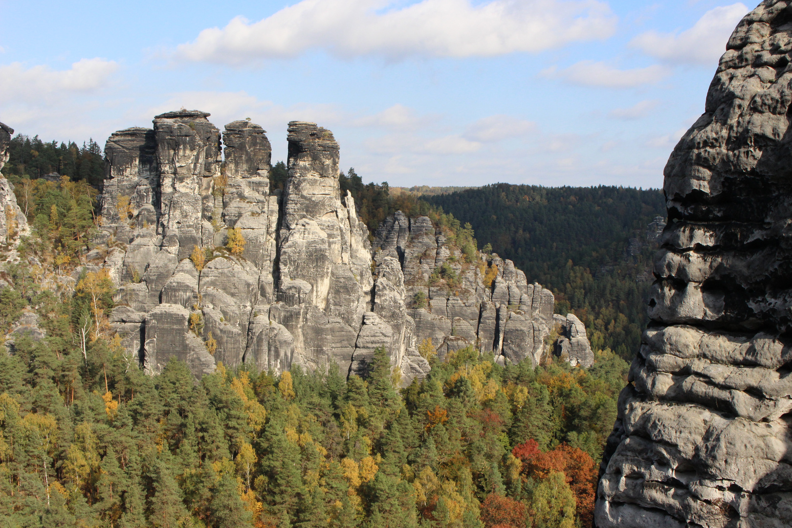 Herbst im Elbsandsteingebirge